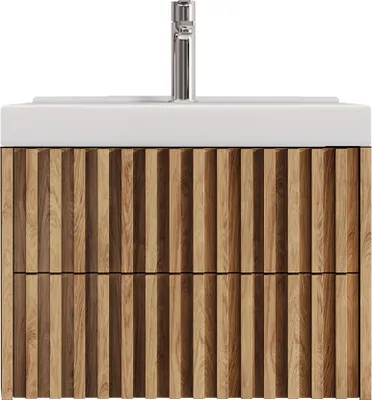 Produktbild von Waschtisch 80 cm, 2 Schubkästen, Eiche DESIO-107