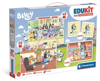 Zdjęcie produktu dla Puzzle+ Gra 4w1 Edukit Bluey 18320