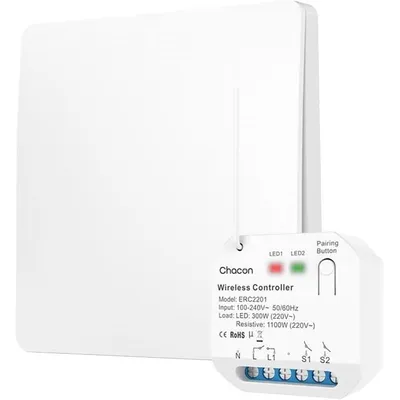 Produktbild von Beleuchtungsmodul und Schalterset - CHACON - 54666 - Kabellos - Ohne Batterien