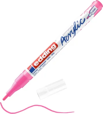 Immagine prodotto di Pennarello acrilico edding 5300 fine rosa neon Confezione da 10