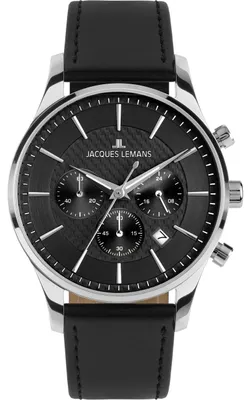 Produktbild von Jacques Lemans Armbanduhr Date London 1-2228 Black Silver