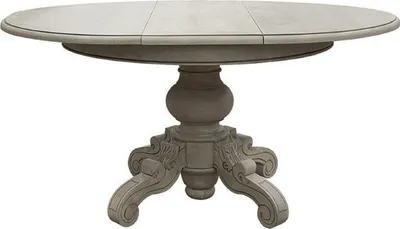 Produktbild von Casa Padrino Luxus Landhausstil Esstisch Ausziehbar Grau Ø 120-160 cm