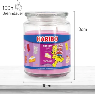 Image de Bougie parfumée, grand pot en verre, parfum sucré