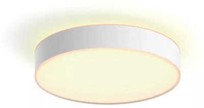 Zdjęcie produktu dla Philips Hue White ambiance Łazienkowa lampa sufitowa Devere M, Inteligentne światło sufitowe, Bluetooth/Zigbee, Biały, LED, Metal, Niewymienialne źródło światła