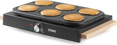 Obrázek produktu pro Domo DO8717PN, 6 palačinka/palačinek, Černá, 115 cm, Otočné, 1,1 m, 1000 W