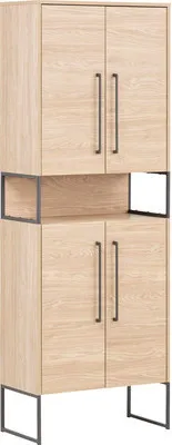 Obrázok produktu pre Kúpeľňová skrinka vysoká Möbelpartner Limone dub svetlý 65,2 x 183,4 x 33,1 cm