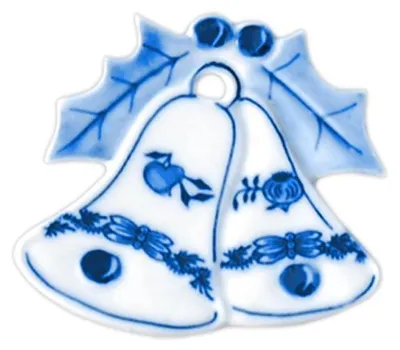 Zdjęcie produktu dla Ozdoba świąteczna - dzwonki CIBULÁK, niebieska, czeska porcelana