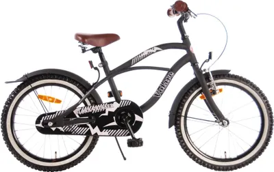 Produktbild von Volare Black Cruiser Kinderfahrrad - Jungen - 18 Zoll - Schwarz - 95 % zusammengebaut