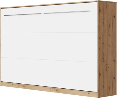 Produktbild von SMARTBett Schrankbett Standard Wildeiche/Weiss 120 Horizontal