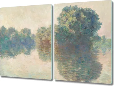 Produktbild von Coloray Kochplattenabdeckung Herdabdeckplatte 2x40x52 cm Hackbrett Schneidebrett Küchenbrett - Monet Seine in Givert