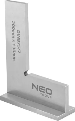 Produktbild von NEO TOOLS Winkeleisen mit Sockel DIN875/2, 200x130mm, Winkelbestimmung, gehärteter Kohlenstoffstahl