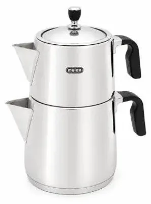 Produktbild von Mulex Teekannen-Set 2-teilig 1 l/2 l Edelstahl 18/10 mit Silikongriffen