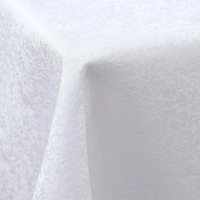Produktbild von Tischdecke Abwaschbar Rechteckig 80x80cm Polyester Jacquard Weiß