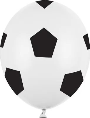 Immagine prodotto di Palloncini 30cm calcio set di 6 palloncini bianchi/neri