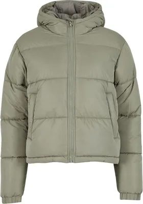 Obrázek produktu pro Dámská zimní bunda Urban Classics Ladies Peached Puffer Jacket With Hood paleolive - S