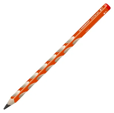 Immagine prodotto di Matita triangolare ergonomica per destrimani - STABILO EASYgraph in arancione - Matita singola - Durezza HB