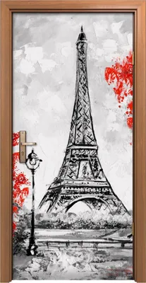 Produktbild von Türposter 90x200 cm Türaufkleber Türtapete Türfolie Klebefolie Paris Stadt Landschaft Frankreich