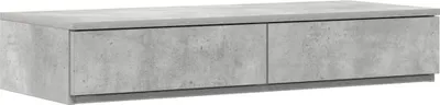Image de Tiroirs de lit Gris béton 75 x 36,5 x 16,5 cm Bois d'ingénierie