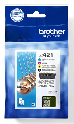 Produktbild von Brother LC-421VAL PagePack 4 Stück(e) Original Standardertrag Schwarz, Cyan, Magenta, Gelb