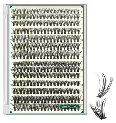 Produktbild von Wimpern Extensions 280 Stück Einzelwimpern 30D+40D D-Curl 9-16mm MIX DIY Wimpernverlängerung Cluster