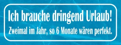 Produktbild von vianmo Holzschild 10x27 cm ich brauche dringend Urlaub Dekoration