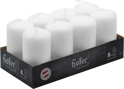 Immagine prodotto di Candele profumate - Set di 8 candele bianche non profumate - 4