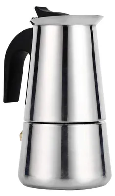 Moka-Kanne Edelstahl 200 ml silber für Espresso