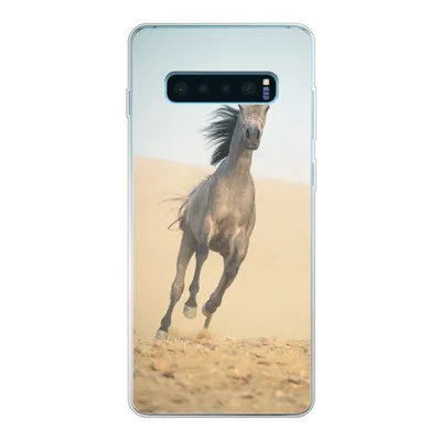 Produktbild von MuchoWow® Handyhülle Schutzhülle Hülle für Samsung Galaxy S10 Plus Pferd - Sand - Wüste Silikon Softcase Handy Hülle - Schutzhülle