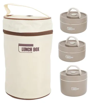 Produktbild von Isolierbox – aus 304 Edelstahl – Thermobehälter – Auslaufsicherer Deckel – 2/3/4 Lunchboxen – Inklusive Thermotasche – Lunchbox