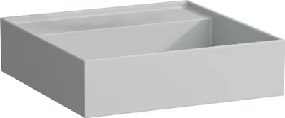 Produktbild von Handwaschbecken KARTELL 460x460mm o Überlauf ohne Hahnloch grau