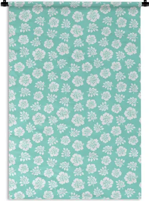 Produktbild von MuchoWow® Wandteppich Wandbehang Hawaii - Hibiskus - Blume - Muster 120x180 cm Tapisserie Dekoration Wandtuch - Schlafzimmer - Dekorationen für das Haus