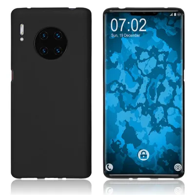 Produktbild von PhoneNatic Case kompatibel mit Huawei Mate 30 Pro - schwarz Silikon Hülle matt Cover
