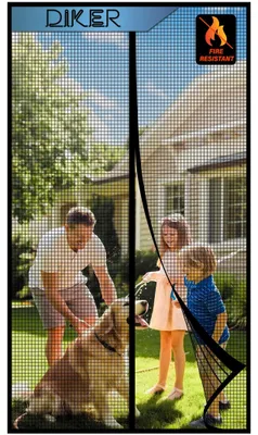 Zdjęcie produktu dla Omgoods - Magnetyczna siatka na okno do drzwi, 100x220 cm