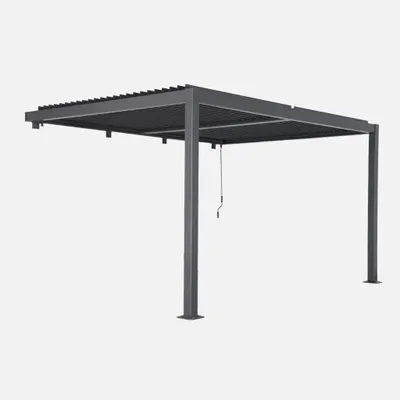 Produktbild von sweeek - Bioklimatische Wand Pergola mit Lamellendach Palace 3x4m - Anthrazit