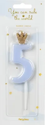 Immagine prodotto di Candela di compleanno 5 blu