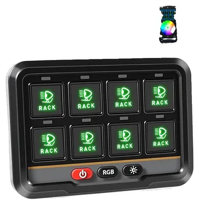 Zdjęcie produktu dla Panel przełączników, oświetlenie RGB, pilot zdalnego sterowania, z pilotem zdalnego sterowania