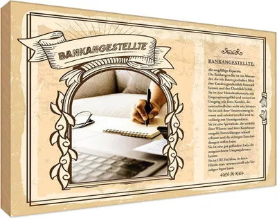 Produktbild von vianmo Holzschild 12x18 cm Bankangestellte Beruf Arbeit