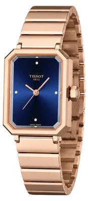 Zdjęcie produktu dla Zegarek damski Tissot SRV, 30 mm, złoty (różowe złoto), niebieski, model T160.110.33.046.00