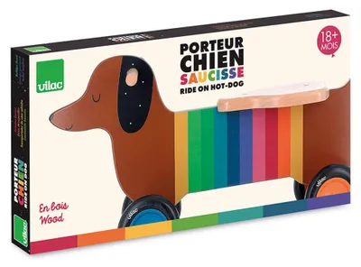 Immagine prodotto di Vilac, cavalcino in legno, cane colorato