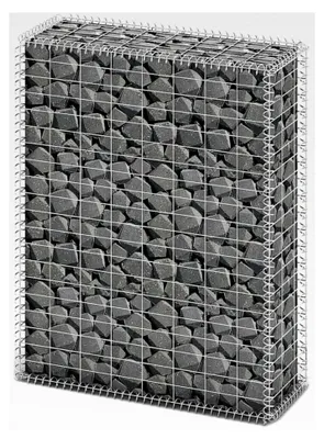 Produktbild von Gabione 100x80x30cm Steinkorb Drahtkorb für Mauer und Wand