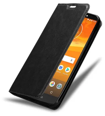 Immagine prodotto di Cadorabo custodia per Motorola MOTO E5 PLUS cover protettiva in nero custodia per cellulare cover chiusura magnetica