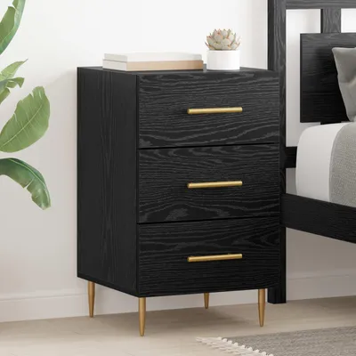 Produktbild von vidaXL Nachttisch Schwarz Eichen-Optik 40 x 40 x 66 cm Holzwerkstoff