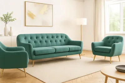 Produktbild von Wohnzimmer-Set BENITO 2: 3-Sitzer Sofa + 2 Sessel – Stil, Komfort und Funktionalität für Ihr Zuhause
