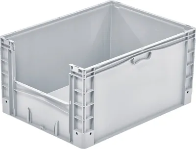 Produktbild von Euro-Norm Großbehälter Insight | HxBxT 42x60x80cm | 168 Liter | Grau  | Eurobehälter, Transportbox, Transportbehälter, Stapelbehälter