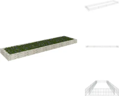 Obrázok produktu pre vidaXL Gabionový záhon Pozinkovaná oceľ 400x100x20 cm - Kvetináče a sadenice