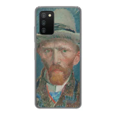 Produktbild von MuchoWow® Handyhülle Schutzhülle Hülle für Samsung Galaxy A03s Selbstporträt 1887 - Gemälde von Vincent van Gogh Silikon Softcase Handy Hülle - Schutz