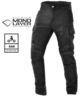 Obrázek produktu pro Motorkářské džíny Trilobite Acid Scrambler 2.0 Monolayer, černé, 30/32