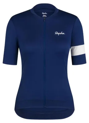 Image de Maillot de cyclisme à manches courtes Rapha Core bleu S pour femme