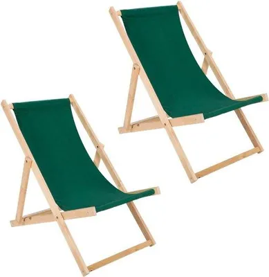 Produktbild von Famanu Liegestuhl Klappbar - Holz, Grün