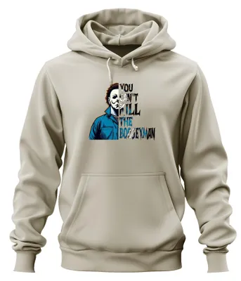 Produktbild von Boogeyman Halloween Spruch Mörder Horror Slasher Maske Hoodie Kapuzenpullover, Natur, S